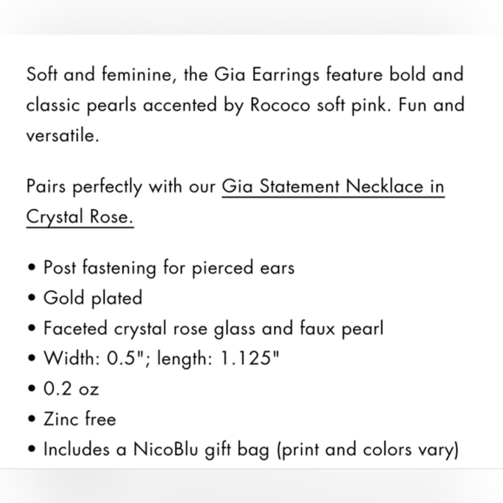 Earrings, Gold And Pink with Pearl Accent - Picture 2 of 4